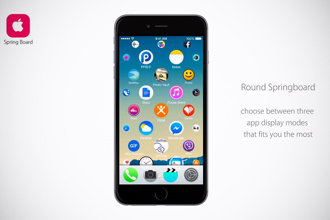 Three app. Springboard. IOS 9 Round Springboard. Springboard IOS. 3 Application ihone.